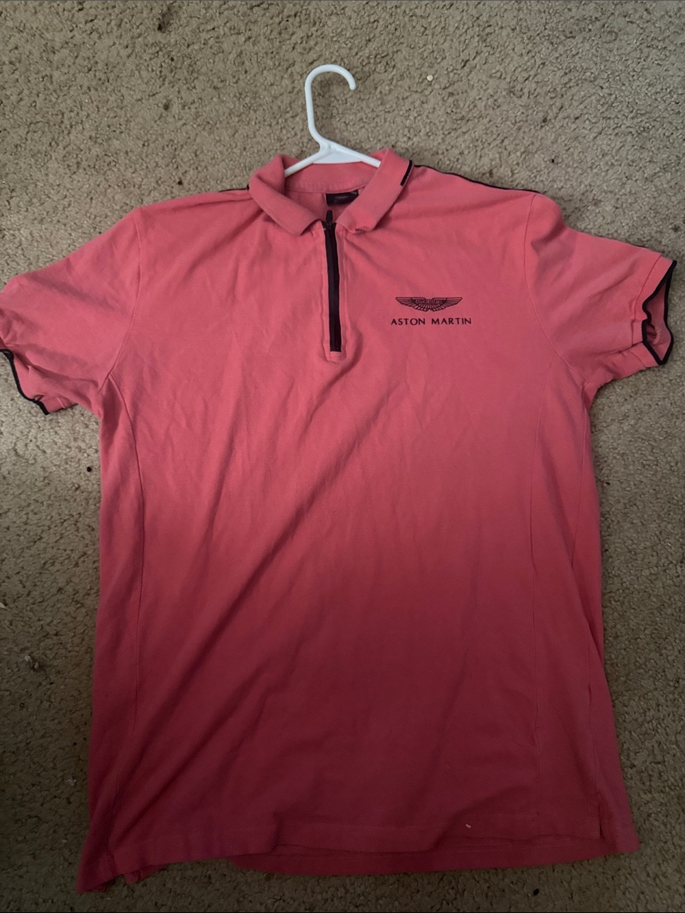 Hackett Aston Martin Coral Pink Polo